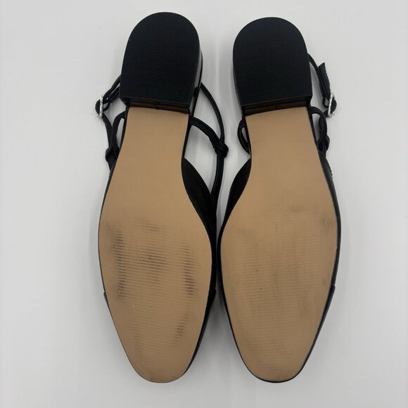 Steve Madden Women's Belinda-R Slingback Flats Black Cap Toe Size 9 - Picture 8 of 8